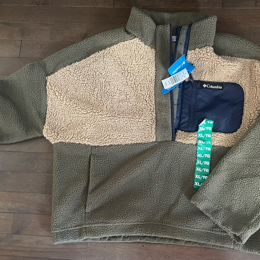 Columbia Fleece Jacket - Olive and Navy